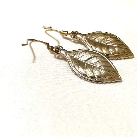 Price Drop💚 Enamel.CZ, 14kgf 1999 Lovely Upcycled Earrings Emerald Green - Picture 3 of 5